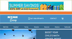 Desktop Screenshot of mathmadeeasy.com