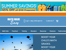 Tablet Screenshot of mathmadeeasy.com